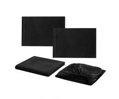 GUOCU Juego de Sábanas con Fundas de Almohada - Microfibra Cepillado-Juego de Cama Transpirable Suave Negro King