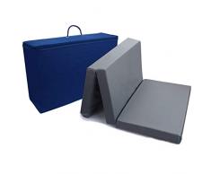 PEKITAS Colchón Cuna De Viaje Plegable 60x120 cm Grosor 6 cm - Funda de algodón lavable, transpirable, libre de toxicos,Color Gris,Fabricado En España