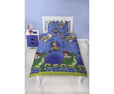 Disney Toy Story - Juego de Cama Reversible para Cama Individual o Doble, diseño de Amigos, edredón para Cama Individual