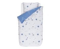 Esprit Reversible Juego de Cama Reversible, 100% algodón, Azul/Blanco, 135 x 200 cm - 80 x 80 cm