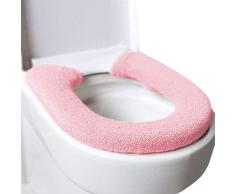 Funda para asiento de inodoro BafFP, gruesa, antibacteriana, de lujo, cálida, universal, para asiento de inodoro, rosa