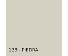 Es-Tela - Juego de sábanas liso con biés, color piedra, cama de 135/140 cm., algodón-poliéster, 3 piezas