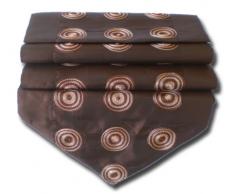 by soljo - marrón oscuro mesa de mantel de lino camino de mesa corredor seda tailandesa círculos Elegante 150 cm de largo x 30 cm