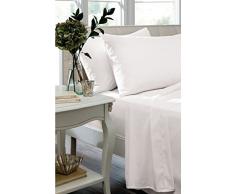 Catherine Lansfield Hometexstyle - Sábana Bajera Ajustable, Color Blanco