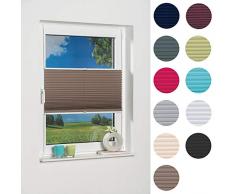 K de Home 441097 – 1 – Persiana Plisada de Palma, Tela, marrón, 130 x 90 x 2,2 cm