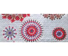 ForenTex- Colcha Boutí reversible, (L-2632), cama 150 cm, 240 x 260 cm, Estampada cosida, Mandala Naranja, colcha barata, set de cama, ropa de cama. Por cada 2 colchas o mantas paga solo un envío (o colcha y manta), descuento