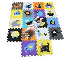 MQIAOHAM puzzle alfombrillas skip hop juego parques infantiles bebes acolchado manta tapete zona alfombras acolchadas grande goma eva P011015G321218