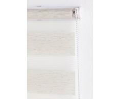 Blindecor Indus Estor Enrollable Doble Tejido Noche y Dia Easy Fix, Crudo, 37 X 180 cm