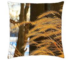 Hierbas que brillan intensamente en invierno - Funda de cojín (18