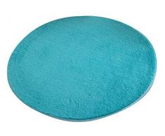 AnyuA Alfombras,Redonda Alfombra de Piso para Sala de Estar,Baño y Dormitrio Cojín Silla Azul Cielo (100 cm)