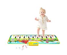 m zimoon Alfombrilla de Piano para Niños, Alfombrilla Musical Alfombrillas de Baile Alfombrillas Táctiles Teclado Estera de Alfombra para Bebé Niño