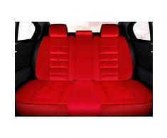 D&F Funda Asiento Coche Felpa Abajo Algodón Espesar Mantener Caliente De La Silla Invierno Cubierta del Asiento del Automóvil Luxury,Red