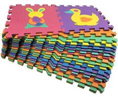 Star Ibaby Alfombra Puzzle Bebé 36 Piezas - 195x195 cm - Espuma XPE Ecologica - No tóxica - Modelo Animals. A partir de 36 meses