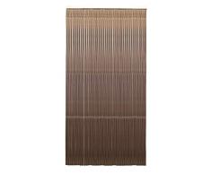MercuryTextil P69 Cortina Puerta PVC 210x90cm Marron+Filo Transparente, Plastico
