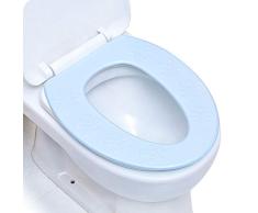 Funda para asiento de inodoro gruesa, universal, impermeable, antibacteriana, apta para el hogar, oficina, escuela, etc., azul