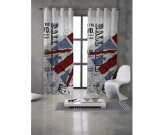 Cortina TELÉFONO confeccionada con Ojales metálicos 150 x 260 Impresión digital