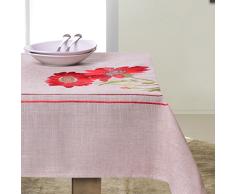 Beige Rojo Granate Verde Marrón Mantel Mantel Camino de mesa bordado floral Diseño de flores flores elegante Práctico Fácil de Limpiar Lienzo Aspecto Lienzo Aspecto con ribete Modern Flores, plástico microfibra, rojo, 40 x 140