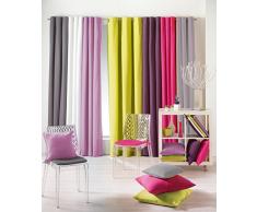 DOUCEUR DINTERIEUR - 1604618, Cortina Con Anillas, 140 X 240 Cm, Panama Uni, Panamá Liso, Negro