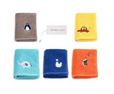 YUMU CASA - Juego de toallas de algodón suave absorbente para manos y rostro para bebés y niños, toalla de cocina, baberos de bebé, toalla de sudor para niños (50 x 25 cm)