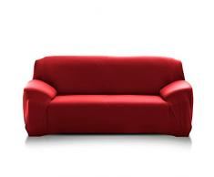 PETCUTE Fundas de sofá elasticas Protector de sofá Funda Elastica Chaise Longue Cubre Sofa Elastico Funda Sillon Vino Rojo 2 plazas