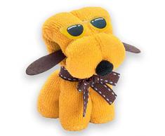 Toalla Perrito, Lote 30 Toallas. con Pegatina Personalizada con Nombre y Fecha del Evento. Regalos Originales para entregar a los Invitados en una Boda, comunión o Bautizo.