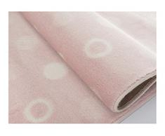 Aratextil Puntos Alfombra Infantil, AcrÃ­lico, Rosa, 120x160 cm