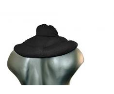 Saco cervical térmico con cuello. negro. Almohada térmica con semillas de colza. Cojín de nuca. Cojín de calor y frio con semillas