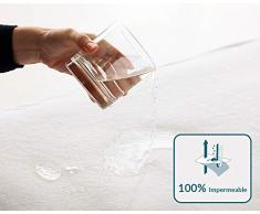 Don Descanso Protector de Colchón 90x190/200cm, Impermeable, Cubrecolchón Transpirable, Antiácaros, Extra Suave, Sujeción, Lavable 30ºC, No Produce Calor ni Ruidos [hasta 30cm Altura]