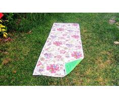 Manta de yoga. Estera para yoga hecha a mano. Manta artesana para yoga y pilates.