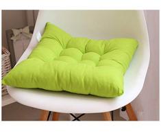 GELing Cojines para Silla Espesar Transpirable Cojín Cuadrado para Sala De Estar Dormitorio Oficina Verde 40X40CM