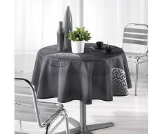 L'Harmonie Du Décor - 1721364, Mantel Redondo, 180 Cm, Kosmo, Poliéster Estampado, Gris