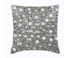 Plata Lanzar Fundas De Almohada, Pedrería Y Cristales Brillante Resplandecer 45x45 cm Lanzar Fundas De Almohada, Sedala Seda Funda De Almohada, Moderno Fundas De Cojines - Diamonds Everywhere