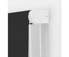 MERCURY TEXTIL Estor Enrollable translúcido Liso (Negro, 120x180cm)