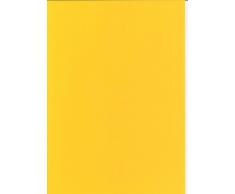 Mantel de hule Producto por metro colores lisos amarillo liso 109 Tamaño elegible en cuadrado redondo ovalado - amarillo, plástico, 100x140 cm cuadrado