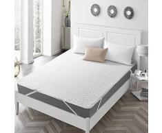 GUOCU Protector de Colchón Impermeable para Cama Adultos y de Niños - Cubre Colchon con 4 Esquinas Elásticas – Funda de Colchón Microfibra Transpirable Blanco 80 * 150cm(No Elastic Band)