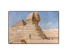 Use7 Alfombra de pirámide egipcia Antideslizante para Sala de Estar Infantil o Dormitorio, Tela,, 50 x 80 cm(1.7' x 2.6' ft)