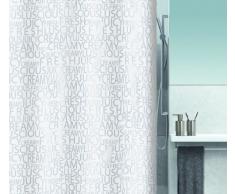 Spirella 180 x 200, Gris colección Creamy, Cortina de Ducha Textil, 100% Polyester