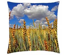 Campo sembrado con trigo - Funda de almohada manta (18