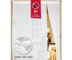 Cortina de hilos (300 cm x 300 cm Color Blanco en b1 No inflamable