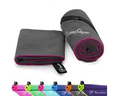 NirvanaShape ® Toallas de Microfibra | Absorbentes, Ligeras, de Secado rápido | Toallas de baño, Toalla de Viaje, Toallas Deportivas | Ideales para Viajar, IR al Gimnasio, la Playa, Practicar Yoga