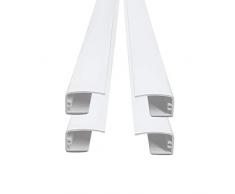 Victoria M. rieles de guía Lateral para Estor oscurecedor y Estor térmico Tenebra, Blanco | 4 Piezas de 80 cm