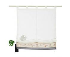 SIMPVALE 1 Pieza Cortina Romana - Ventana Cortina de Flores - Colgante Fácil y Ajustable - para Sala de Estar, Dormitorio y Cocina, Gris, 80x155cm