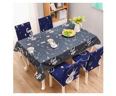 GUOCU Mantel Impermeable Antimanchas Algodón Lino Rectangular Decorativo Mantel de Mesa para Cocina Comedor Fiesta Mantel Silla Juego de Tela Gato Cuatro Fundas para sillas