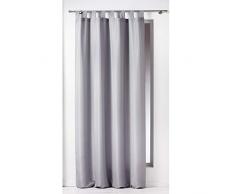 DOUCEUR DINTERIEUR - 1600516, Cortina Trabillas, 140 X 260 Cm, Essentiel, Poliéster Liso, Gris