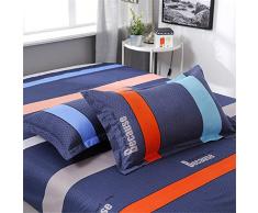 Fansu Juego de Ropa de Cama 4 Piezas, Microfibra Funda de Edredón Sábana Funda de Almohada Cremallera Diseño Funda de Almohada Conjunto De Edredón Hoja Plana (180x220cm,Porque)