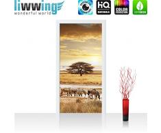 Liwwing - Tapete fotográfico autoadhesivo 100 x 211 cm - cima! prima mural plus puerta! paneles de las puertas