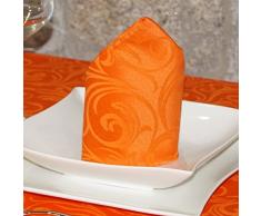 Lujo Naranja – Mantel anti manchas Tratamiento – Tamaños Tamaño Grande Ref. Lyon, Naranja, 6 NAPKINS 18 x 18" (45 x 45cm)