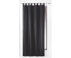 Douceur D'Intérieur - 1600832, Cortina Trabillas , 140 X 260 Cm , Essentiel , Poliéster Liso , Negro