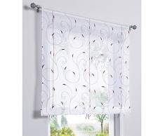 SIMPVALE 1 Pieza Cortina Romano de Bordado Altura Ajustable Cortina de Ventana de Estilo Romana para Dormitorio o Cocina, Púrpura, Ancho 80cm / Altura 120cm