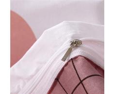 Fansu Juego de Ropa de Cama 4 Piezas, Microfibra Funda de Edredón Sábana Funda de Almohada Cremallera Diseño Funda de Almohada Conjunto De Edredón Hoja Plana (150x200cm,Blanco)